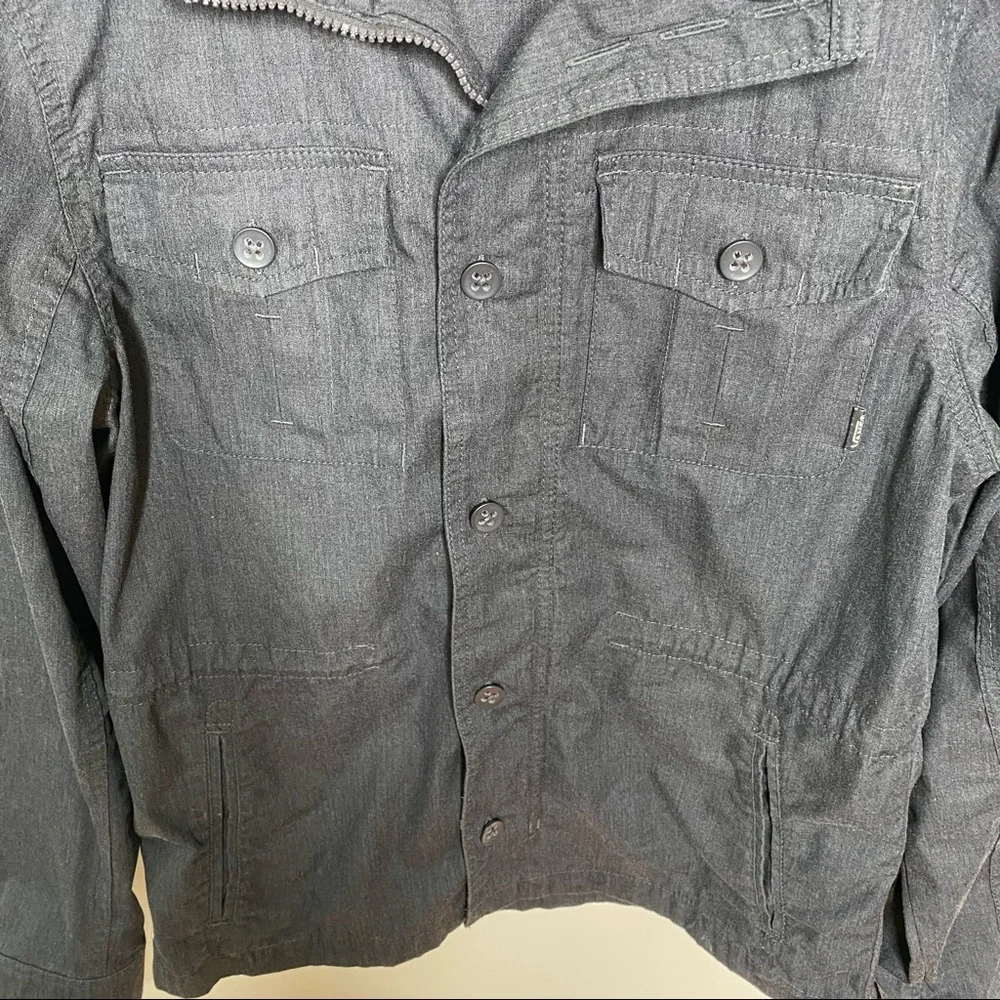 Vans Jacket Grey Full zipper button closure front pockets S
